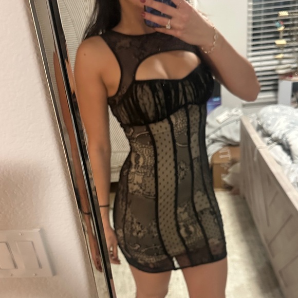 bebe Dresses & Skirts - Bebe Lace Cutout Dress